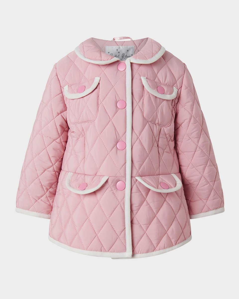 Girl's Two-Tone Quilted Jacket, Size 6M-